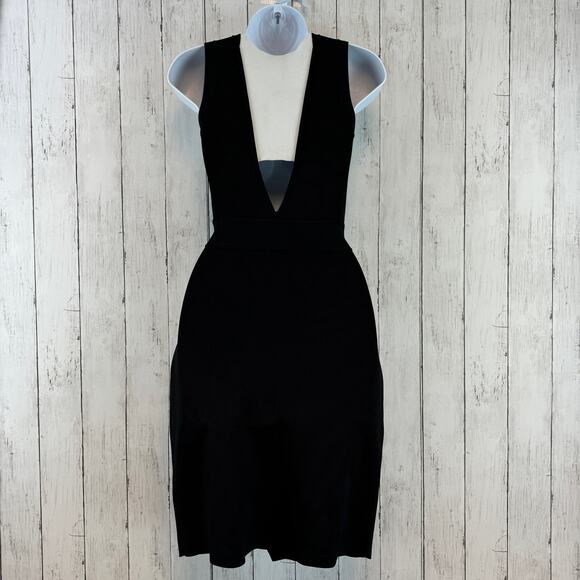 ALC Black Scoop Neck Bandage Sleeveless Stretch Bodycon Ponte Knit Dress Size XS - Picture 6 of 12